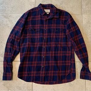 Lucky Brand Mens Flannel Navy